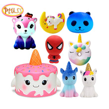 Load image into Gallery viewer, Cake Squishy super hero Spiderman Deer Squishies Toy Squeeze Squishi Toy Squishie Slow Rising Stress Relief toy Kids - Ravji Store
