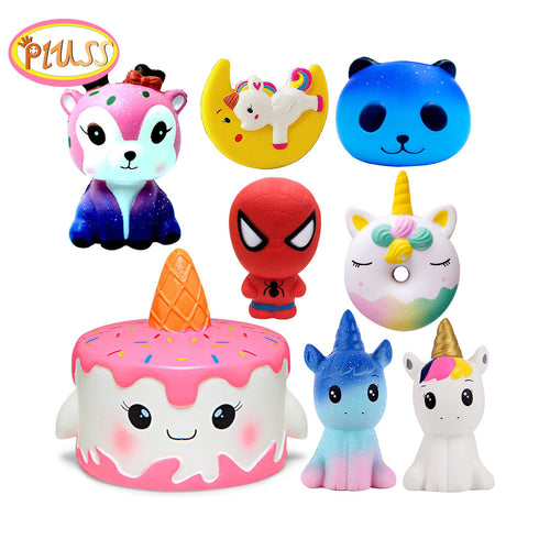 Cake Squishy super hero Spiderman Deer Squishies Toy Squeeze Squishi Toy Squishie Slow Rising Stress Relief toy Kids - Ravji Store