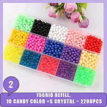 Load image into Gallery viewer, Children Beads Crafts for Kids 5200pcs DIY Beads Crystal Creative Material Kids Beads Water Spray Magic Puzzle Toys for Children - Ravji Store
